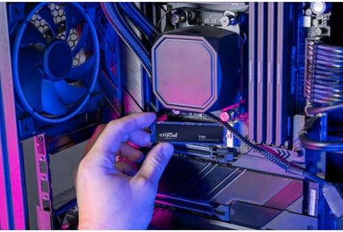 Crucial SSD T705 PCIe Gen5 NVMe de 2 TB, hasta 14,500 MB/s, TLC NAND, compatible con Intel y Ryzen, para juegos duros y almacenamiento de alta velocidad, unidad de estado sólido, incluye 1 Mo Adobe CC - CT2000T705SSD3