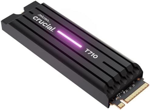 Crucial T710 PCIe Gen5 NVMe 1TB SSD  Up to 14 900 MB/s  Laptop & Desktop Compatible  PC   for Creatives and Hardcore Gamers  Solid State Drive  Includes 1Mo Adobe CC   CT1000T710SSD8 01