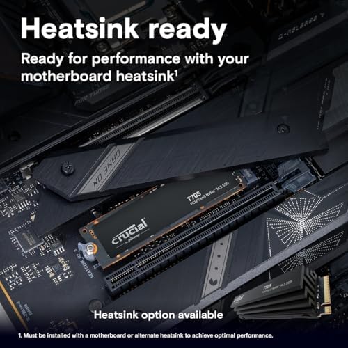 Crucial T710 PCIe Gen5 NVMe 1TB SSD  Up to 14 900 MB/s  Laptop & Desktop Compatible  PC   for Creatives and Hardcore Gamers  Solid State Drive  Includes 1Mo Adobe CC   CT1000T710SSD8 01