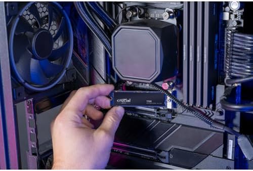 Crucial T710 PCIe Gen5 NVMe 1TB SSD  Up to 14 900 MB/s  Laptop & Desktop Compatible  PC   for Creatives and Hardcore Gamers  Solid State Drive  Includes 1Mo Adobe CC   CT1000T710SSD8 01
