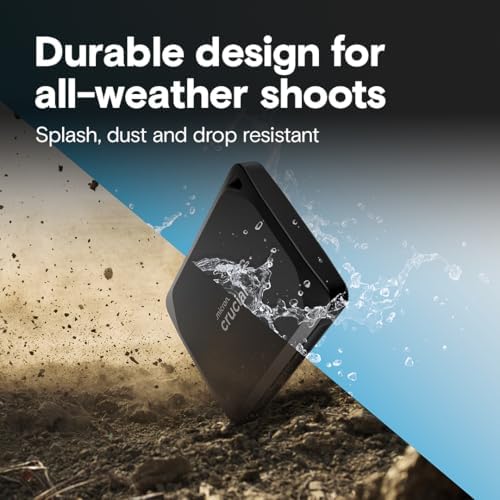 Crucial X10 Pro 2TB Portable SSD  Up to 2100MB/s Read  2000MB/s Write  USB 3 2 USB C  External Solid State Drive  Durable Storage for PC & Mac  for Professional Creators  Black    CT2000X10PROSSD902
