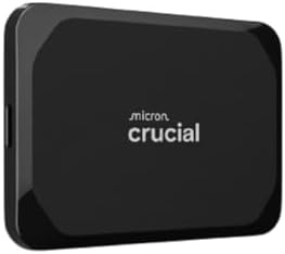 Crucial X9 4TB Portable SSD  Up to 1050MB/s  USB 3 2 USB C  External Solid State Drive  Compatible with Windows  Mac  & Android  Reliable Storage for Games  Files  & Backups  Black   CT4000X9SSD902