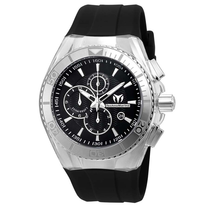 ecnomar Reloj de hombre Cruise Chronograph con esfera negra 115042