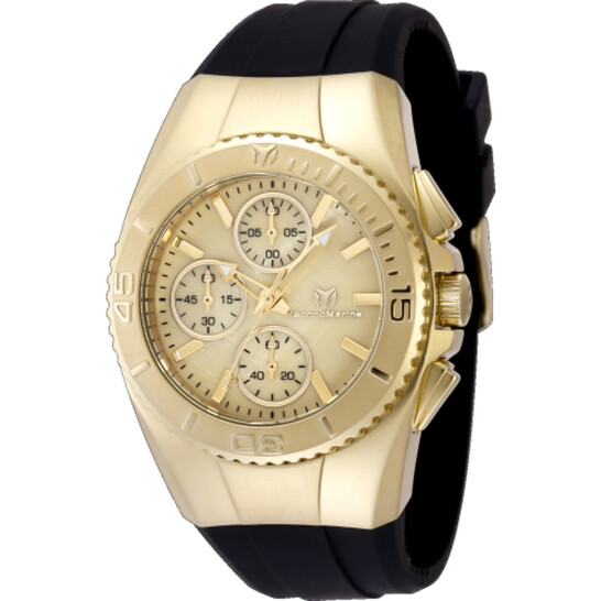 Tecnomarino Reloj unisex Cruise con cronógrafo de cuarzo y esfera dorada TM-124035