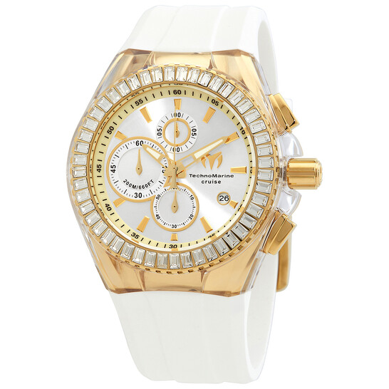 Cruise Chronograph Quartz Crystal Silver Dial Men s Watch