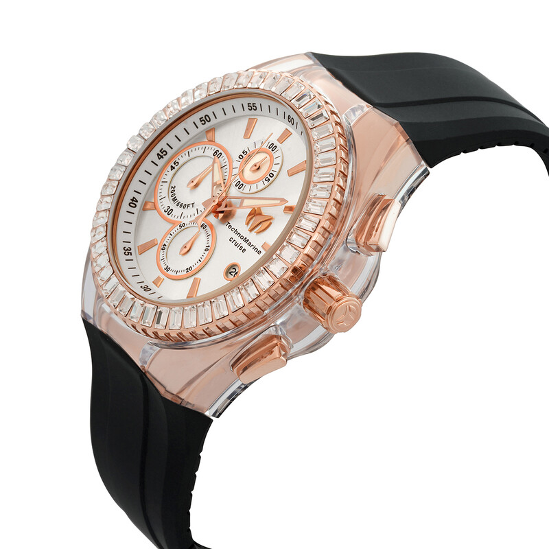 Tecnomar Reloj de hombre Cruise Chronograph Quartz Crystal con esfera plateada