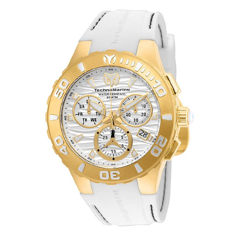 Tecnomar Reloj de hombre Cruise Chronograph Quartz con esfera blanca