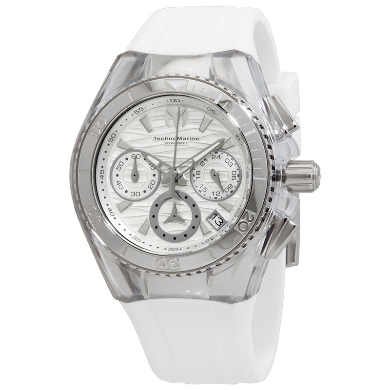 Tecnomar Reloj de mujer Cruise Chronograph Quartz con esfera plateada TM-120033