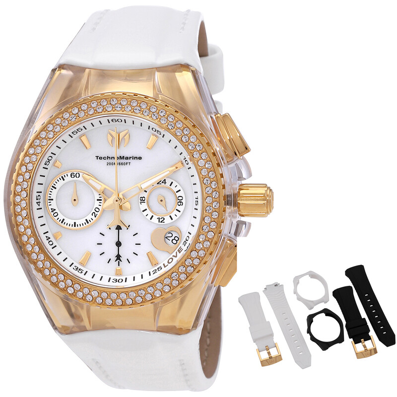 Cruise Chronograph Quartz Crystal White Dial Ladies Watch