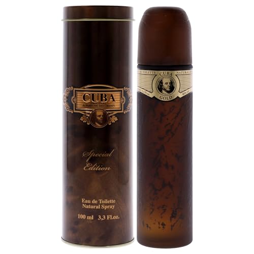 Cuba Gold Sprecial Edition Eau De Toilette Spray para hombre, 3.4 onzas