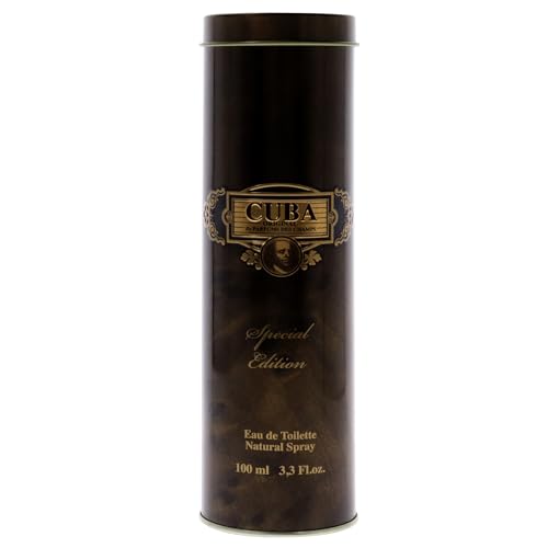 Cuba Gold Sprecial Edition Eau De Toilette Spray para hombre, 3.4 onzas
