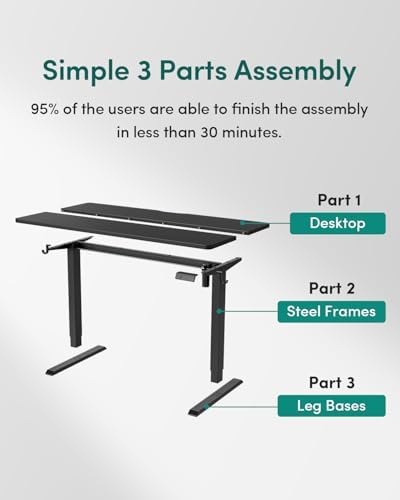 CubiCubi 63 x 28 Large Standing Desk  Height Adjustable Electric Computer Desk  28 Deep Desktop  Sit Stand up Home Office Workstations with 4 Preset Heights  Black