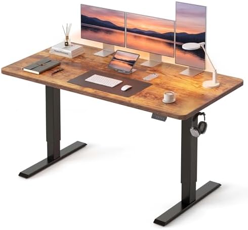 CubiCubi 63 x 28 Large Standing Desk  Height Adjustable Electric Computer Desk  28 Deep Desktop  Sit Stand up Home Office Workstations with 4 Preset Heights  Black