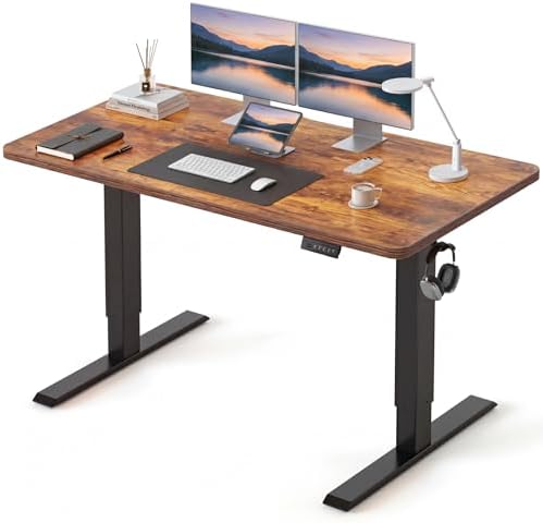 CubiCubi 63 x 28 Large Standing Desk  Height Adjustable Electric Computer Desk  28 Deep Desktop  Sit Stand up Home Office Workstations with 4 Preset Heights  Black