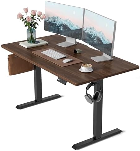 CubiCubi 63 x 28 Large Standing Desk  Height Adjustable Electric Computer Desk  28 Deep Desktop  Sit Stand up Home Office Workstations with 4 Preset Heights  Black