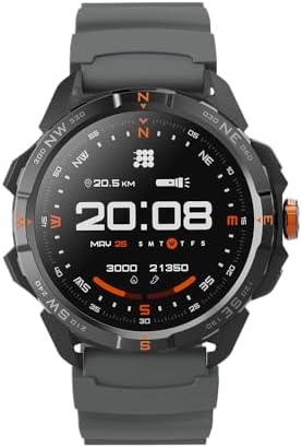 Cubitt Terra - Reloj inteligente resistente con GPS de doble banda, pantalla AMOLED de 1.48 pulgadas, mapas sin conexión, VITA AI, entrenador AI, puntaje de preparación, 5 ATM, batería de 14 días, modelo naranja exclusivo con correa adicional