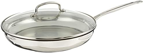 Cuisinart 12 Inch Skillet with Glass Cover  Chefs Classic Collection  722 30G