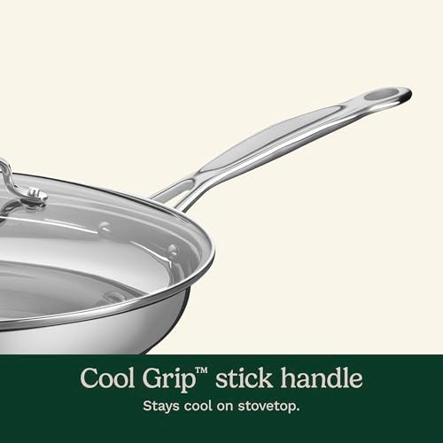 Cuisinart 12 Inch Skillet with Glass Cover  Chefs Classic Collection  722 30G