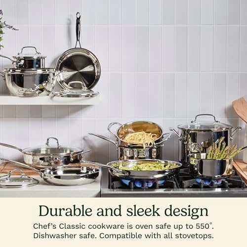 Cuisinart 12 Inch Skillet with Glass Cover  Chefs Classic Collection  722 30G