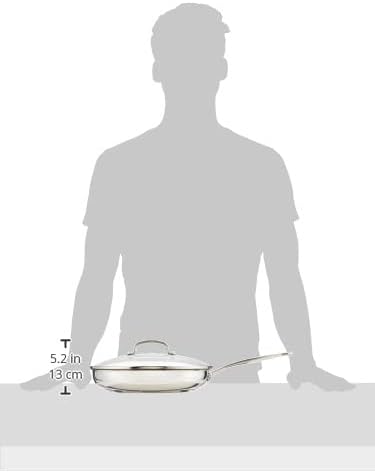 Cuisinart 12 Inch Skillet with Glass Cover  Chefs Classic Collection  722 30G