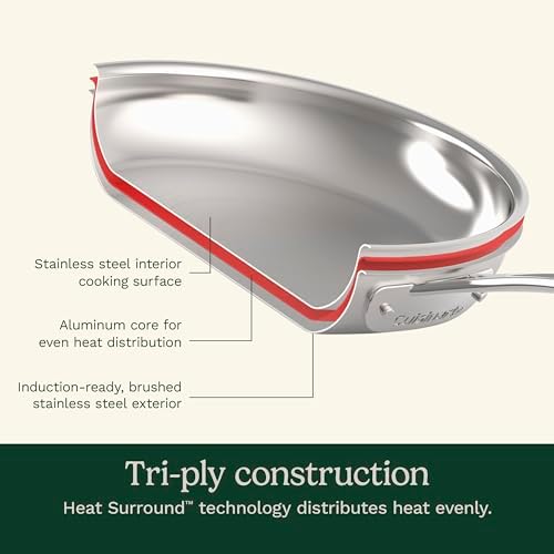 Cuisinart 12 Piece MultiClad Pro Triple Ply Stainless Steel Cookware Set  Heat Surround Technology  Cool Grip Handles  Oven Safe to 500 F  MCPS 12N  Silver