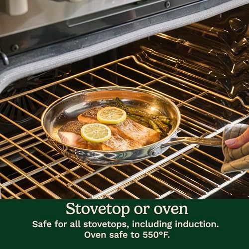 Cuisinart Chef s Classic 11 Piece Stainless Steel Pots and Pans Set  Cookware Set Compatible with Induction  Electric  Gas Cooktops  Aluminum Core for Even Heat  Cool Grip Handles  Dishwasher Safe