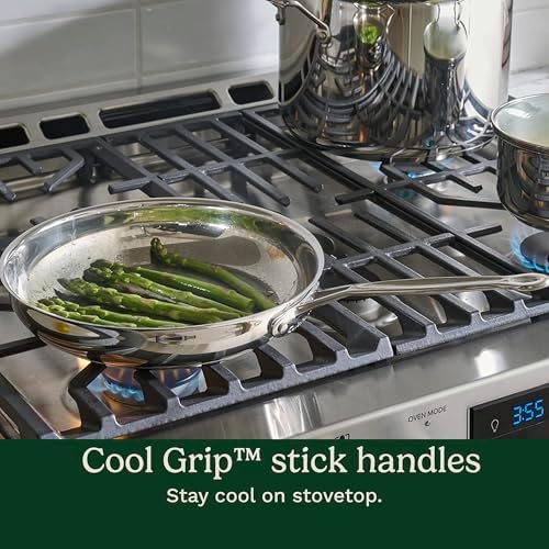 Cuisinart Chef s Classic 11 Piece Stainless Steel Pots and Pans Set  Cookware Set Compatible with Induction  Electric  Gas Cooktops  Aluminum Core for Even Heat  Cool Grip Handles  Dishwasher Safe