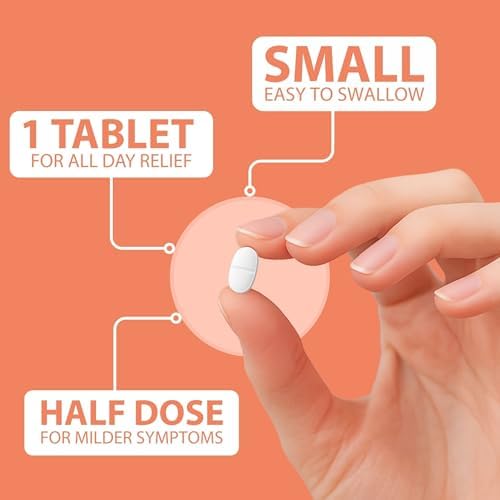 Curist Levocetirizine 5 mg  365 Tablets  Seasonal Antihistamine for Allergy Relief   24 Hour Itch  Sneezing & Runny Nose Relief