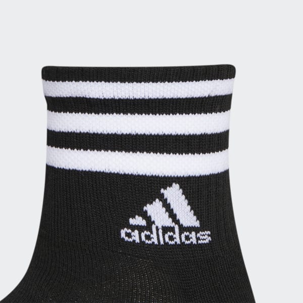Cushioned 3 Stripes High Quarter Socks 3 Pairs