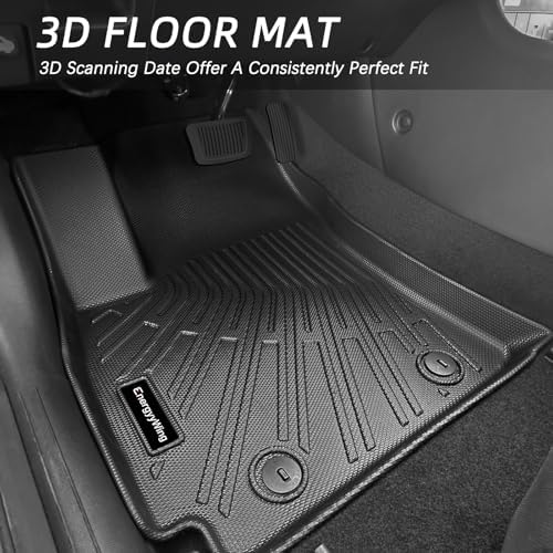 Custom Fit All Weather Car Floor Mats for Hyundai Kona 2026 2025 2024   Heavy Duty TPE Floor Liners & Cargo Mat Full Set   Non Slip Black Interior Car Accessories for Hyundai Kona