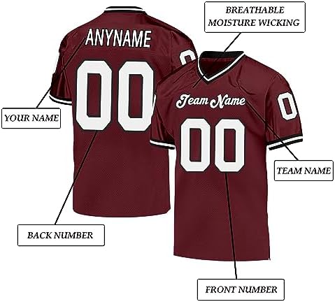 Custom Football Jersey Customized Team Name Number Practice Jerseys Personalized Football Shirt for Men Women Youth