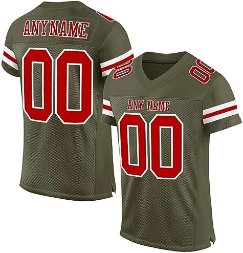 Custom Football Jersey Customized Team Name Number Practice Jerseys Personalized Football Shirt for Men Women Youth