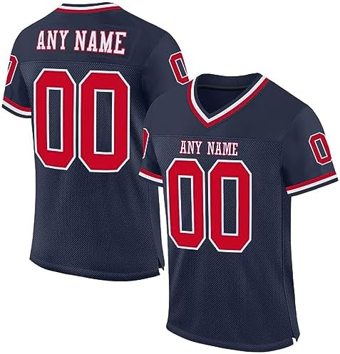 Custom Football Jersey Customized Team Name Number Practice Jerseys Personalized Football Shirt for Men Women Youth