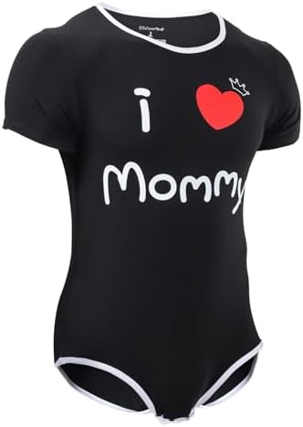 CutiePlusU Mens Cotton Button Crotch Bodysuits Adult Romper Onesie for Men Print