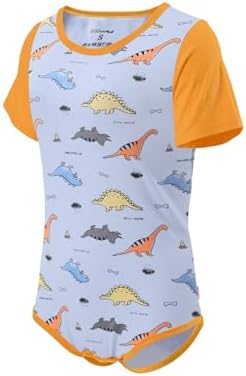 CutiePlusU Mens Cotton Button Crotch Bodysuits Adult Romper Onesie for Men Print