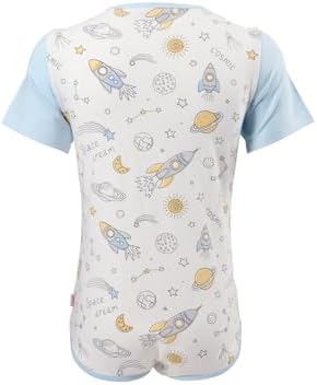 CutiePlusU Mens Cotton Button Crotch Bodysuits Adult Romper Onesie for Men Print