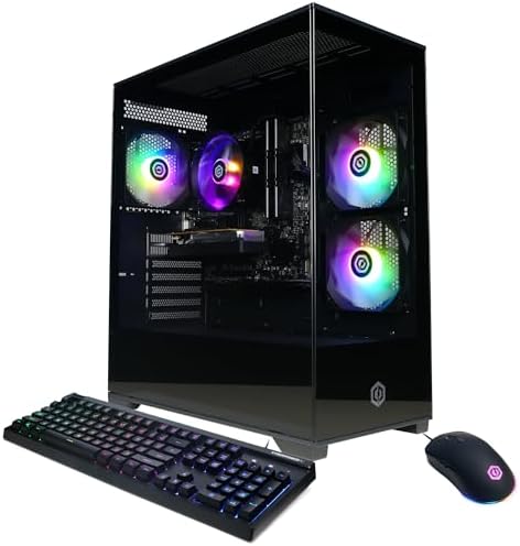CyberPowerPC Gamer Master Gaming PC, AMD Ryzen 7 8700F 4.1GHz, GeForce RTX 5060 Ti 8GB, 16GB DDR5, 1TB PCIe 4.0 SSD, WiFi Ready y Windows 11 Home (GMA2900A2)