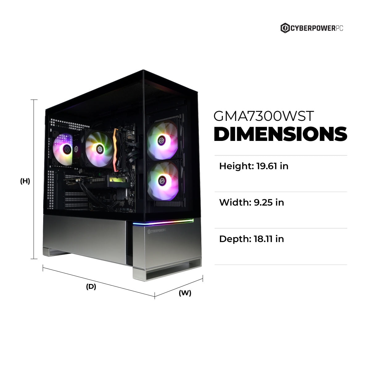 CyberPowerPC Gamer Master Gaming Desktop  AMD Ryzen 5 8400F  NVIDIA GeForce RTX 5060 8GB  16GB DDR5  1TB SSD  Black  GMA7300WST