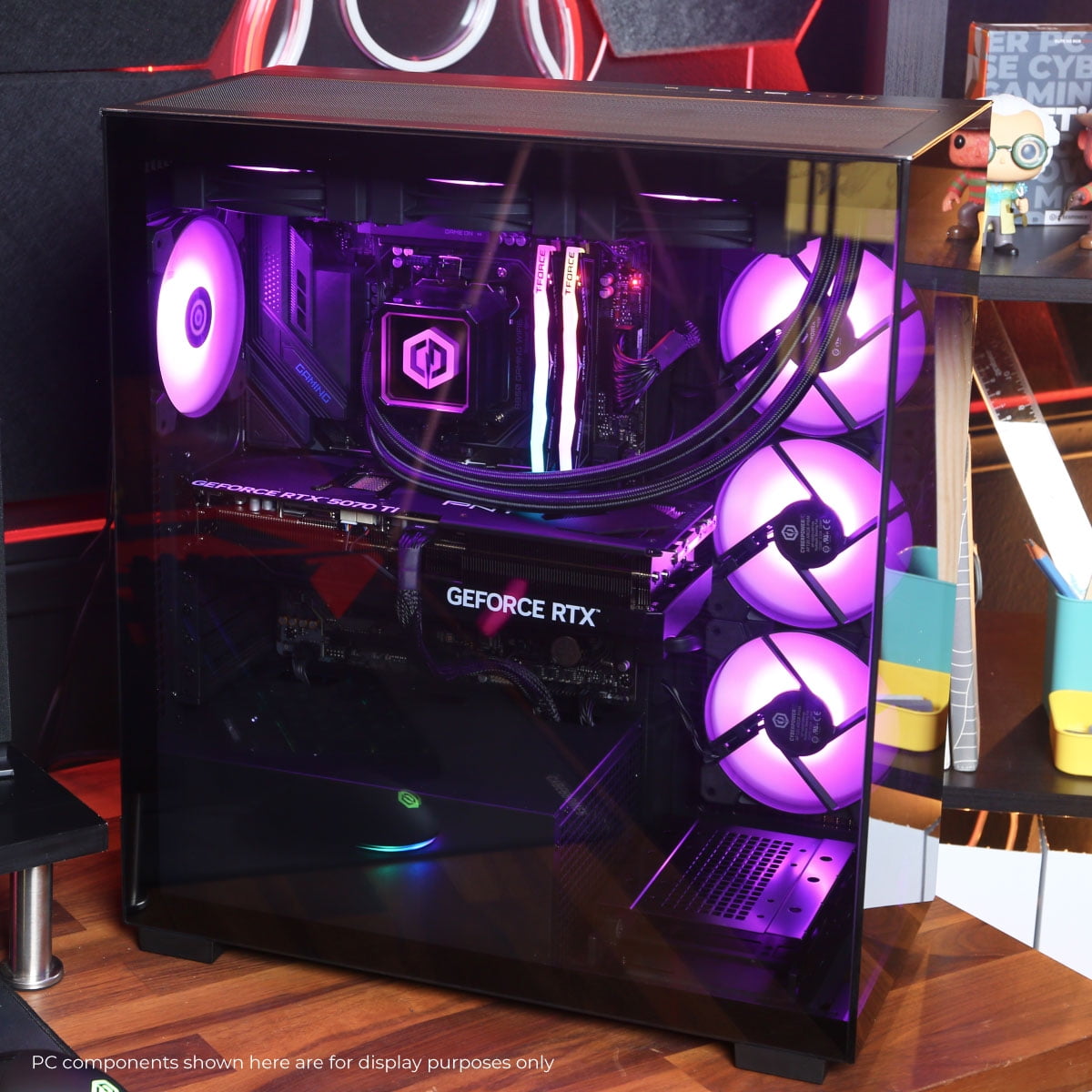 CyberPowerPC Gamer Supreme Gaming Desktop  AMD Ryzen 7 9800X3D  NVIDIA GeForce RTX 5070 Ti 16GB  32GB DDR5  2TB SSD  Black  SLC7700WST