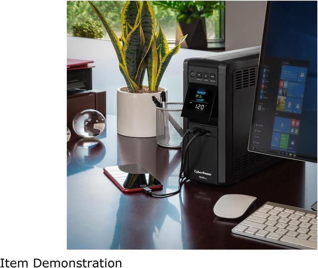 CyberPower CP1500PFCLCD PFC Sinewave UPS Systems   1500VA/1000W  120 VAC  NEMA 5 15P  Mini Tower  Sine Wave  12 Outlets  LCD  PowerPanel