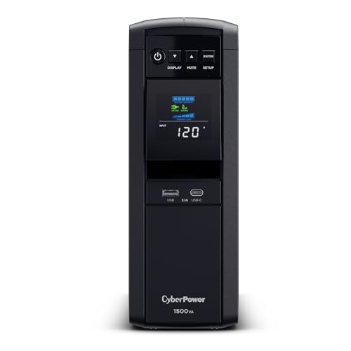 Parlante CyberPower PFC COMPATIBLES Pure Sine Wave Tower UPS Negro