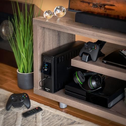 CyberPower CP1500PFCLCD PFC Sinewave UPS Battery Backup and Surge Protector  1500VA/1000W  12 Outlets  AVR  Mini Tower; UL Certified