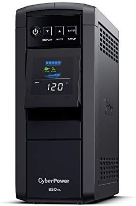CyberPower CP1500PFCLCD PFC Sinewave UPS Battery Backup and Surge Protector  1500VA/1000W  12 Outlets  AVR  Mini Tower; UL Certified