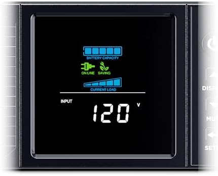 CyberPower CP1500PFCLCD PFC Sinewave UPS Battery Backup and Surge Protector  1500VA/1000W  12 Outlets  AVR  Mini Tower; UL Certified