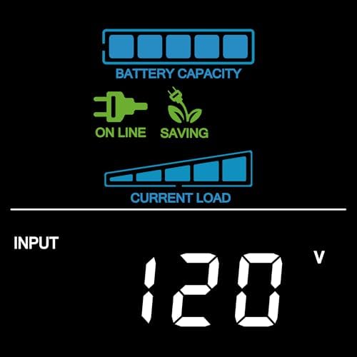 CyberPower CP1500PFCLCD PFC Sinewave UPS Battery Backup and Surge Protector  1500VA/1000W  12 Outlets  AVR  Mini Tower  UL Certified