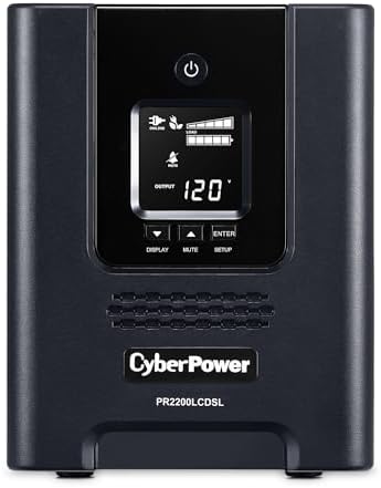 CyberPower PR2200LCDSL Smart App Sinewave UPS System  2070VA/1980W  7 Outlets  AVR  Mini Tower