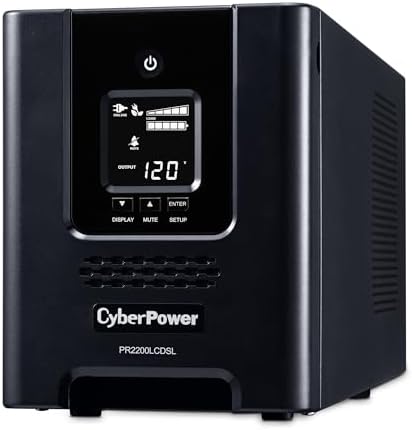 CyberPower PR2200LCDSL Smart App Sinewave UPS System  2070VA/1980W  7 Outlets  AVR  Mini Tower