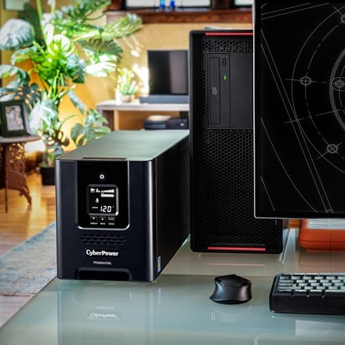 CyberPower PR2200LCDSL Smart App Sinewave UPS System  2070VA/1980W  7 Outlets  AVR  Mini Tower