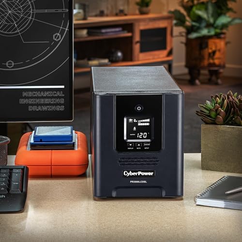 CyberPower PR2200LCDSL Smart App Sinewave UPS System  2070VA/1980W  7 Outlets  AVR  Mini Tower