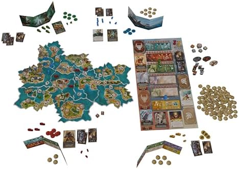 Cyclades | Juego de estrategia griega mitológica épica para adolescentes y adultos | Juego de mesa clásico de subastas y control de área | Modos 1v1, competitivos o de equipo | A partir de 14 años | 2-6 jugadores | 60-90 minutos